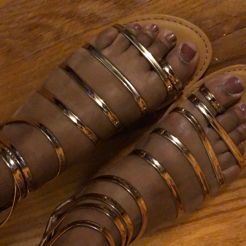 Gold sandals